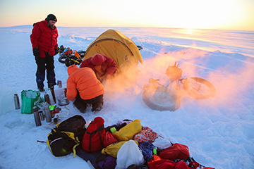 Tent on the ice