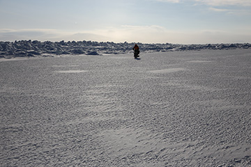 Biker on the sea