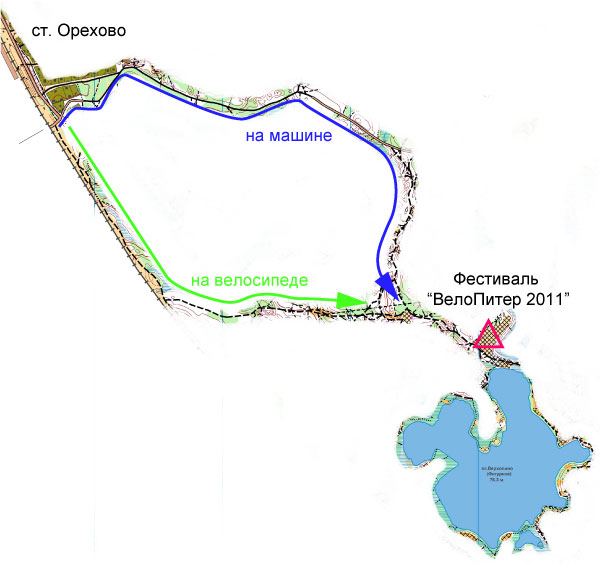 Велосипедная карта ленинградской области