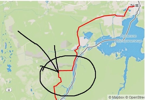 Нарвское водохранилище карта