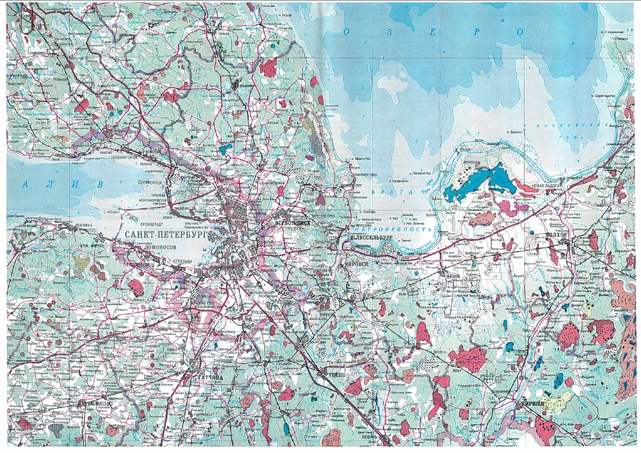 Ломоносов на карте. Карта 2002 года.